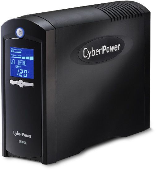 CyberPower LX1500G PC Battery Backup; Black; Easy to setup; 8 protected outlets: 4 with battery backup and surge protection, 4 with surge protection; 1500VA / 900Watts Output; Surge protection: 1,500 Joules; Multifunction LCD readout; Connects to computer via USB/Serial port; Phone, network and cable/satellite protection; UPC 649532606962 ( LX 1500G LX1500 G LX-1500G UPS-LX1500G LX1500G-UPC BACKUP-LX1500G)