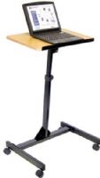 Luxor LX9128 Adjustable Mobile Lectern, Oak; Caster wheels, two locking, provide easy mobility and secure stability for use in any location; Made of welded steel to ensure durability along with its thin light design makes it easy to move and store; Easy assembly; Dimensions 36-1/4" - 45"H x 19-3/4"W x 23-1/4"D; UPC 812552014912 (LX-9128 LX 9128) 