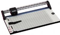 Rotatrim M12T Professional M Series 12” Rotary Trimmer Paper Cutter, Medium Duty, Self-sharpening tungsten steel cutting wheel, Cast metal head and end supports Twin 3/4" diameter chromed steel guide bars, Grey Melamine baseboard, 7/8" thick x 12" wide, UPC 088354608004 (M-12T M12-T M12 M-12) 