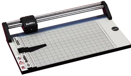 Rotatrim M12T Professional M Series 12 Rotary Trimmer Paper Cutter, Medium Duty, Self-sharpening tungsten steel cutting wheel, Cast metal head and end supports Twin 3/4