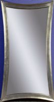 Bassett Mirror M1718EC Hour-Glass Shaped Leaner Mirror, 45" W x 82" H, Silver Leaf Finish, Wood frame, Beveled glass, UPC 036155291598 (M1718EC M-1718-EC M 1718 EC) 