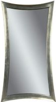 Bassett Mirror M1762EC Contemporary Curved Silver Leaf Mirror, Hour-glass shape, Wall mirror, 48" H x 36" W, Beautiful silver leaf finish, UPC 036155291604 (M1762EC M-1762-EC M 1762 EC) 