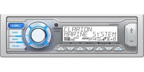 Clarion M205 Marine Digital Receiver, 83 dB Signal-To-Noise Ratio, 50 Watts x 4 Max Output Power / Channel Qty, 20 Watts x 4 Continuous Power / Channel Qty, 20 Watt - 4 Ohm - THD Less Than 1% - 4 channels Amplifier Output Details, White Display Illumination Color, iPod/iPhone ready, Pandora internet radio control Additional Features, Radio - Response Bandwidth - 30 - 15000 Hz Audio Specifications (M205 M-205 M 205)
