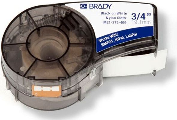 Brady M21-357-499 Label Cartridge for BMP21 Series, ID PAL, LabPal Printers, White Color; 0.375