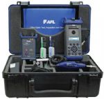 AFL Global M210-25K-01-HC2 M210e OTDR Field Certification Kit: Tier 1 and 2 w Inspection in Hard Case; Industry Leading TruEvent analysis ensures event reporting accuracy; 16 hour battery run time; Integrated Power Meter and VFL; Dynamic Range up to 34 dB; Crisp bright display for indoor/outdoor viewing; Rugged, hand-held, lightweight (less than 1kg); Front Panel and First Connector Check ensures accurate measurements; Inspection ready with DFS1 Digital FiberScope (M21025K01HC2 M210-25K-01-HC2) 