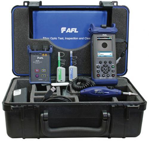 AFL Global M210-25K-01-HC2 M210e OTDR Field Certification Kit: Tier 1 and 2 w Inspection in Hard Case; Industry Leading TruEvent analysis ensures event reporting accuracy; 16 hour battery run time; Integrated Power Meter and VFL; Dynamic Range up to 34 dB; Crisp bright display for indoor/outdoor viewing; Rugged, hand-held, lightweight (less than 1kg); Front Panel and First Connector Check ensures accurate measurements; Inspection ready with DFS1 Digital FiberScope (M21025K01HC2 M210-25K-01-HC2)