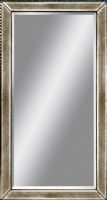 Bassett Mirror M2546BEC Beaded Leaner Antique Frame Floor Mirror, Made of wood, Antique silver leaf finish, Beaded detailing, Antique Leaner mirror, Vertical orientation, 79" H x 44" W, UPC 036155291833 (M2546BEC M-2546-BEC M 2546 BEC M2546B M-2546-B M 2546 B) 