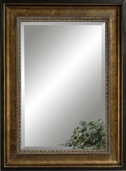 Bassett Mirror M2631BEC Old World Neville Wall Mirror in Antique Gold Leaf, Antique gold leaf finish, Wall mirror, Beaded detail, Classic style, Belongs to Old World Collection, 48