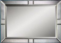 Bassett Mirror M2846BEC Contempo Beveled Rectangle Wall Mirror, All Wood Frame, Perimeter Beveled Glass, Premium Antique Silver Finish, 30" W x 42" H, UPC 036155292069 (M2846BEC  M-2846-BEC  M 2846 BEC M2846B M-2846-B M 2846 B) 