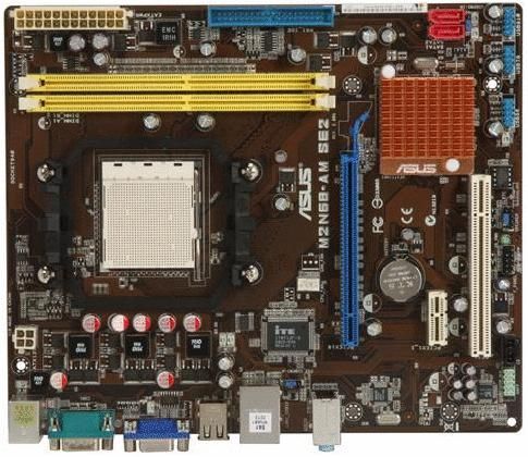 Asus M2N68-AM SE2 AMD AM2/AM2+ CPU Support Mainboard; Dual channel DDR2 1066/800/667; PCI Express x16 architecture; 5000hrs VRM Solid Capacitors; EZ Flash2 & Crashfree BIOS3  (M2N68AMSE2 M2N68-AM-SE2 M2N68AM-SE2 M2N68AM SE2)