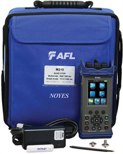 AFL Global M310-20U-01-AA M310 single-mode OTDR with 1310/1550 nm optical configuration, AA Option; LinkMap for easy results interpretation; Short dead zones provide precise testing of closely; spaced events; Front Panel and First Connector Check; Live fiber detection; Spectral Width (fwhm) 5 nm max; Internal Modulation: 270 Hz, 330 Hz, 1 KHz, 2 KHz, CW; Wavelength Id (single/dual): On/Off; Output Power Stability: SM less than 0.1 dB, MM less 0.2 dB (M31020U01AA M310-20U-01-AA M310-20U-01AA)