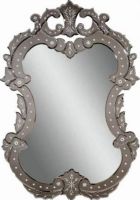 Bassett Mirror M3233EC Old World Venetian II Wall Mirror, Venetian Glass, High-quality wood construction, Rich, frameless Venetian-style frame, Beveled, decorative wall mirror, 28 W x 40 H, UPC 036155292458 (M3233EC M-3233-EC M 3233 EC M3233 M-3233 M 3233) 