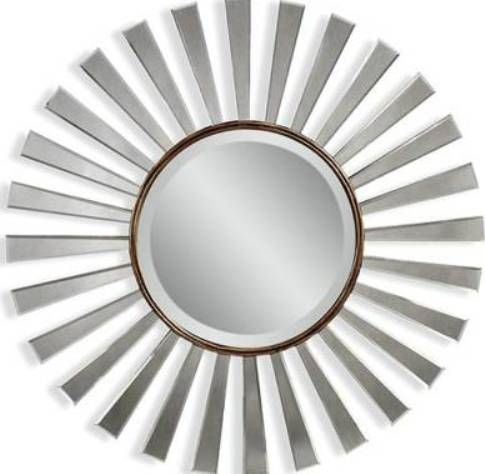 Bassett Mirror M3236BEC Fiorenza Wall Mirror, Bronze Finish, Sunburst Frame Shape, 36