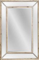 Bassett Mirror M3337BEC Transitions Pompano Wall Mirror, Rectangular Frame Shape, Mirror Material, Decor Room, Traditional Style, Pompano Wall Rectangular Mirror, Finish Scrubbed Pine, 32" W x 47" H, UPC 036155292823 (M3337BEC M-3337B-EC M 3337B EC M3337B M-3337-B M 3337 B)  
