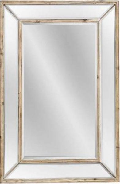 Bassett Mirror M3337BEC Transitions Pompano Wall Mirror, Rectangular Frame Shape, Mirror Material, Decor Room, Traditional Style, Pompano Wall Rectangular Mirror, Finish Scrubbed Pine, 32