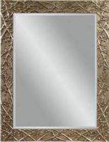 Bassett Mirror M3403BEC Transitions Panache Wall Mirror, Antique Pewter Finish, Rectangular Frame Shape, Framed, Mirror Material, Decor Room, Traditional Style, 45" H x 35" W, UPC 036155293158 (M3403BEC M3-403B-EC M 3403B EC) 