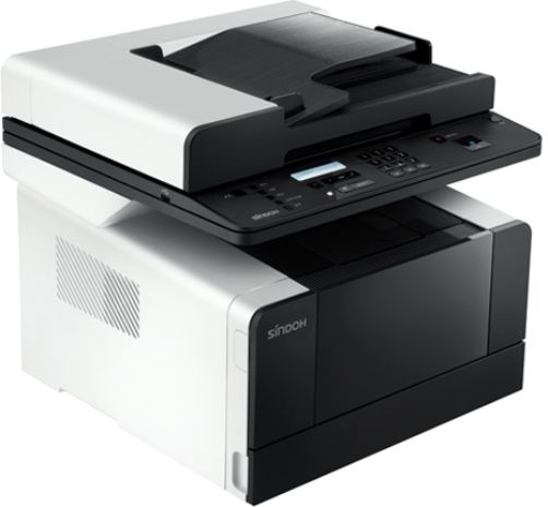Sindoh M403N21 Model M403 Black & White Multifunction Printer; Fast 38 pages per minute output speed; 11 x 17 copy, fax, and color scan using ADTF; Print Resolution Enhanced 1200 x 600 dpi; 256MB Print Memory; 360MHz CPU; First Print Time Approx 8 sec; Copy Speed 38 cpm (Letter); Copy Resolution 600 x 600 dpi; Warm-Up Time 24 sec or less (M403-N21 M403 N21 M403N-21 M403N 21)