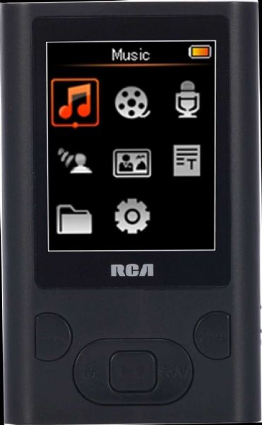 RCA M5504 Black Flash Portable Media Player, MP3 tunes Music Service Compatibility, 1.8