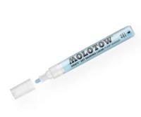 MOLOTOW M728002 Art Masking Liquid 4mm Round Tip Pump Marker; Light blue colored masking liquid for precise, clean application on multiple surfaces; Ready-to-use water-base fluid for use with acrylic, water-based ink, and alcohol-based ink; Easy to peel off within 48 hours of application; The marker is refillable and the tip is exchangeable!; 4mm round tip; Shipping Weight 0.04 lb; Shipping Dimensions 5.6 x 0.6 x 0.6 in; EAN 4250397613840 (MOLOTOWM728002 MOLOTOW-M728002 M728002 ARTWORK) 