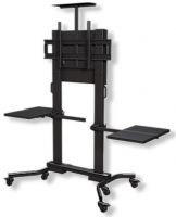 Crimson M90EDU Education specific heavy duty mobile cart; Achieve the perfect viewing angle by choosing from four different height positions; Includes tilting vertical brackets, back panel and cover, two side shelves, and top shelf; Two locking verticals for added security; Removable handles for safe transport; Through-column cable routing for an uncluttered look; UPC 0815885015878 (M90EDU CRIMSON M90 EDU CRIMSON M90-EDU) 