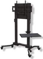 Crimson M90LT Heavy duty mobile cart with single side shelf; Achieve the perfect viewing angle by choosing from four different height positions; Includes tilting vertical brackets, back panel and cover, two side shelves, and top shelf; Two locking verticals for added security; Removable handles for safe transport; Through-column cable routing for an uncluttered look; UPC 0815885015892 (M90LT CRIMSON M90 LT CRIMSON M90-LT) 