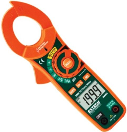 Extech MA250 AC Clamp Meter 200A + NCV, Built-in non-contact Voltage detector with LED alert, 1.2
