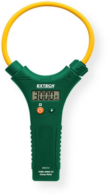  Extech MA3010 True RMS 3000A AC Flex Clamp Meter; Measure AC Current up to 3000A; True RMS for accurate readings of noisy, distorted or non sinusoidal waveforms; Flexible 10