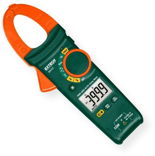 Extech MA445 True RMS 400A AC DC Clamp Meter With NCV; True RMS feature for accurate readings regardless of waveforms; 1.2