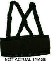 M-L MA-5400M Model BACBELT Mesh Back Support Belt, Fits Waist Sizes 32"-38", 8" Wide Mesh Back Panel, 5" Wide Elastic Bands, 1.25" Wide Elastic Adjustable Suspenders, 4 Internal Stays to Keep Belt from Rolling, Nylon Stitched for Durability, Tapered Panels for Comfort while Bending (MA5400M MA 5400M MA5400-M MA5400 M) 