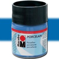 Marabu 11059005057 Porcelain Paint, 50ml, Gentian; Decked out in colors; Porcelain paints without firing; Dishwasher-safe without firing; Just paint, leave to dry 3 days, done; Versatile use: painting, stamping, stenciling; Water-based, odorless and non-fading; Gentian; 50 ml; EAN 4007751658388 (MARABU11059005057 MARABU 11059005057 GLAS PAINT 15ML GENTIAN) 