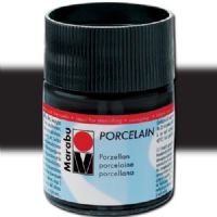 Marabu 11059005073 Porcelain Paint, 50ml, Black; Decked out in colors; Porcelain paints without firing; Dishwasher-safe without firing; Just paint, leave to dry 3 days, done; Versatile use: painting, stamping, stenciling; Water-based, odorless and non-fading; Black; 50 ml; EAN 4007751658401 (MARABU11059005073 MARABU 11059005073 GLAS PAINT 15ML BLACK) 