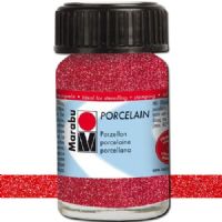 Marabu 11059039532 Porcelain Paint, 15 ml, Glitter Red; Decked out in colors! Porcelain paints without firing; Dishwasher-safe without firing; Just paint, leave to dry 3 days, done; Versatile use: painting, stamping, stenciling; Water-based, odorless and non-fading; EAN 4007751658708 (MARABU11059039532 MARABU 11059039532 PORCELAIN PAIN 15ML GLITTER RED) 