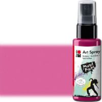 Marabu 12099005005 Art Spray, 50ml, Raspberry; Brightly colored water-based acrylic spray; Ideal for stenciling, for backgrounds and as a carrier for mixed media designs on porous surfaces such as canvas, paper, wood; The vivid colors are intermixable, water thinnable, quick drying, lightfast and waterproof; Shake well before use; Raspberry; 50 ml; Dimensions 4.72" x 1.33" x 1.33"; Weight 0.3 lbs; EAN 4007751659248 (MARABU12099005005 MARABU 12099005005 ALVIN ART SPRAY 50ML RASPBERRY) 