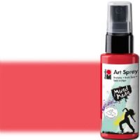 Marabu 12099005123 Art Spray, 50ml, Chilli; Brightly colored water-based acrylic spray; Ideal for stenciling, for backgrounds and as a carrier for mixed media designs on porous surfaces such as canvas, paper, wood; The vivid colors are intermixable, water thinnable, quick drying, lightfast and waterproof; Shake well before use; Chilli; 50 ml; Dimensions 4.72" x 1.33" x 1.33"; Weight 0.3 lbs; EAN 4007751659705 (MARABU12099005123 MARABU 12099005123 ALVIN ART SPRAY 50ML CHILLI) 