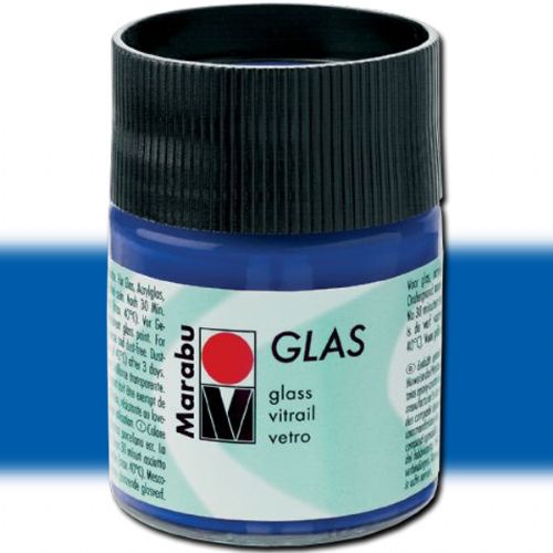 Marabu 13069005055 Glas Paint, 50ml, Dark Ultramarine; A luminous interplay of colors on glass; Vivid, transparent colors; Good flow for even application; Dishwasher-safe without firing; Simple paint, leave to dry, finished; Water-based, odorless and non-fading; Dark Ultramarine; 50 ml; Dimensions 2.75