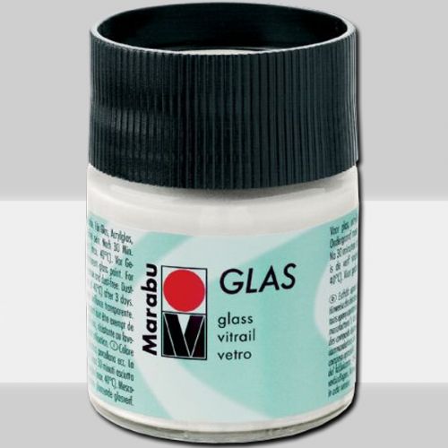 Marabu 13069005070 Glas Paint, 50ml, White; A luminous interplay of colors on glass; Vivid, transparent colors; Good flow for even application; Dishwasher-safe without firing; Simple paint, leave to dry, finished; Water-based, odorless and non-fading; White; 50 ml; Dimensions 2.75