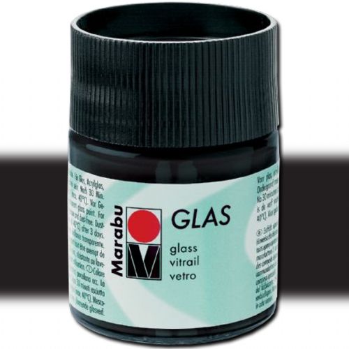 Marabu 13069005073 Glas Paint, 50ml, Black; A luminous interplay of colors on glass; Vivid, transparent colors; Good flow for even application; Dishwasher-safe without firing; Simple paint, leave to dry, finished; Water-based, odorless and non-fading; Black; 50 ml; Dimensions 2.75