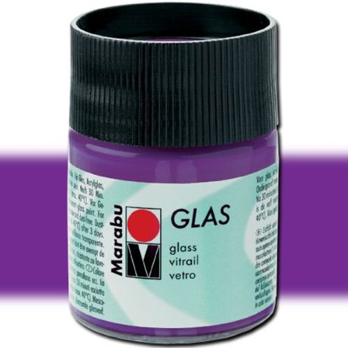 Marabu 13069005081 Glas Paint, 50ml, Amethyst; A luminous interplay of colors on glass; Vivid, transparent colors; Good flow for even application; Dishwasher-safe without firing; Simple paint, leave to dry, finished; Water-based, odorless and non-fading; Amethyst; 50 ml; Dimensions 2.75