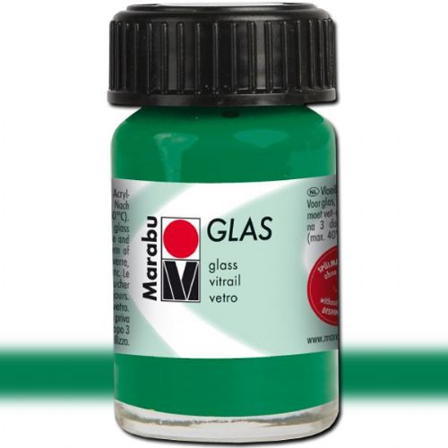 Marabu 13069039068 Glas Paint, 15 ml, Dark Green; A luminous interplay of colors on glass; Vivid, transparent colors; Good flow for even application; Dishwasher-safe without firing; Simple paint, leave to dry, finished; Water-based, odorless and non-fading; Dark Green; 15 ml; Dimensions 1.65