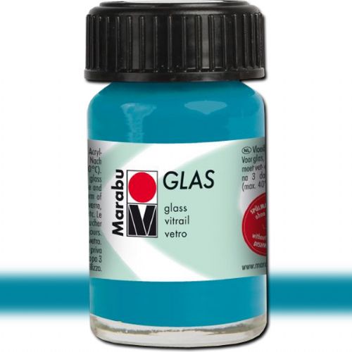 Marabu 13069039092 Glas Paint, 15 ml, Petrol; A luminous interplay of colors on glass; Vivid, transparent colors; Good flow for even application; Dishwasher-safe without firing; Simple paint, leave to dry, finished; Water-based, odorless and non-fading; Petrol; 15 ml; Dimensions 1.65