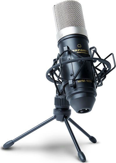 Marantz Professional MPM-1000 Large Diaphragm Condenser Microphone, Black Color; Side-address condenser microphone; Cardioid polar pattern; High sensitivity; Smooth frequency response; With windscreen, shock mount, tripod stand and XLR cable; Dimensions 6.5 x 1.90; Weight 0.66 lbs; UPC 694318019597 (MARANTZ-MPM-1000 MARANTZ-MPM1000 MARANTZ MPM 1000 MARANTZ MPM-1000 MPM1000)