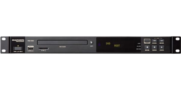 Marantz Professional PMD-500D DVD/SD/USB Video Player; HDMI, component and composite video output; Balanced and unbalanced audio output; Playback files from SD/SDHC and USB; OSD hiding mode; RS-232C control; Panel lock and IR remote lock functions; Dimensions 19