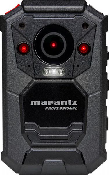Marantz Professional PMD-901V Wearable Video Camera with GPS; Ultra-sharp 2304 x 1296p HD video capture at 30 fps; Built-in GPS geo-tags image, video and audio captures; Level IP-67 waterproof, submersible up to 30 min at 1m; 32GB of built-in storage for up to 10 hours of capture; Night vision mode captures facial detail in darkness; 2