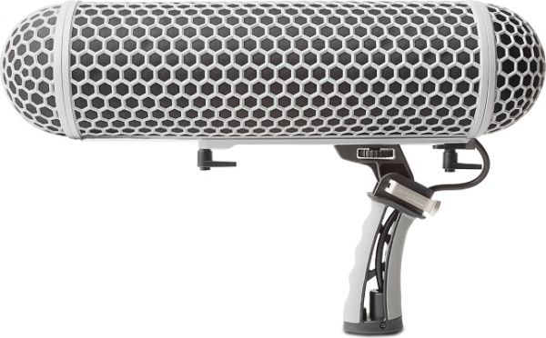 Marantz Professional ZP-1 Blimp-Style Microphone Windscreen, Gray Color; Blimp-style microphone windscreen for boom pole or handheld use; Adjustable internal microphone suspension system; Accommodates microphones up to 14.5 long; Pistol grip with integral microphone cable and threaded for 3/8