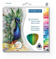 Staedtler 1270C72  Mars-Lumograph Colored Pencils Assorted 72; Easy to grip, ergonomic shape; Brilliant colors are soft and blendable; Easy to sharpen; 2.9 mm color core; Shipping Weight 1.1 lb; Shipping Dimensions 7.00 x 7.6 x 1.1 in; UPC 031901952211 (MARS1270C72 MARS-1270C72 LUMOGRAPH-1270C72 DRAWING) 
