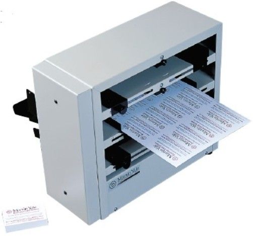 Martin Yale BCS41222 Desktop 230V Business Card Slitter, Score and Perforation Machine; 375 cards per minute capacity; Simple two-pass operation; 12-up business card slitter that cuts 8-1/2