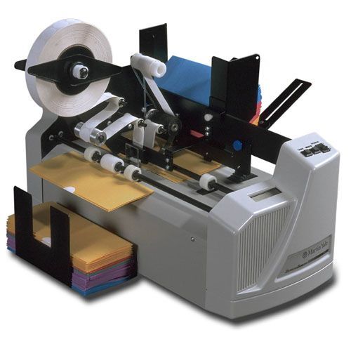 Martin Yale EX5100 Express Tabber, Accepts rolls of up to 5000 tabs, Handles media 5 to 12 inches wide, up to 0.13 inches thick; Accepts 15/16, 31/32 and 1 inches round; Reduces cost of mailings by eliminating the need for envelopes; Accepts rolls of up to 5000 tabs; Precision control of tab location; Handles media 5 to 12 inches wide, up to 0.13 inches thick; Processes media at up to 7500 pieces per hour (MARTINYALEEX5100 MARTIN YALE EX5100 EXPRESS TABBER) 