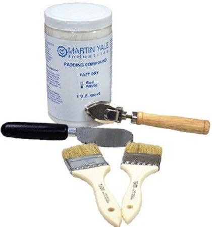 Martin Yale M-OMYJ001 Single Glue Startet Kit; For use with the J1811, J1824, J2436 to create carbonless forms, notepads, scratchpads, calendars and more; Includes: One Quart-White Padding Compound, Two 2