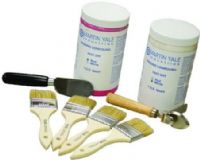 Martin Yale M-OMYJ002 Double Glue Startet Kit; For use with the J1811, J1824, J2436 to create carbonless forms, notepads, scratchpads, calendars and more; Includes: Two Quart-White Padding Compound, Four 2" Padding Brush, One Pad Separating Knife and One 4" Adjustable Pad Counter (MARTINYALEMOMYJ002 MOMYJ002 MO-MYJ002 MOMYJ-002) 