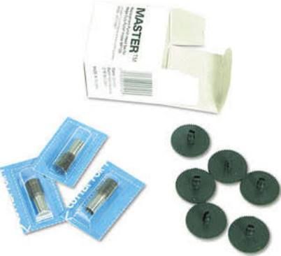 Martin Yale MP80SET Replacement Kit For use with Martin Yale MP80 Master Hole Punch, Includes 3 drill style punch heads and 6 cutting disks, Dimensions 3w x 5.25d x 0.5h, Weight 1 lbs, UPC 015086000820 (MARTINYALEMP80SET MP80-SET MP80 SET)